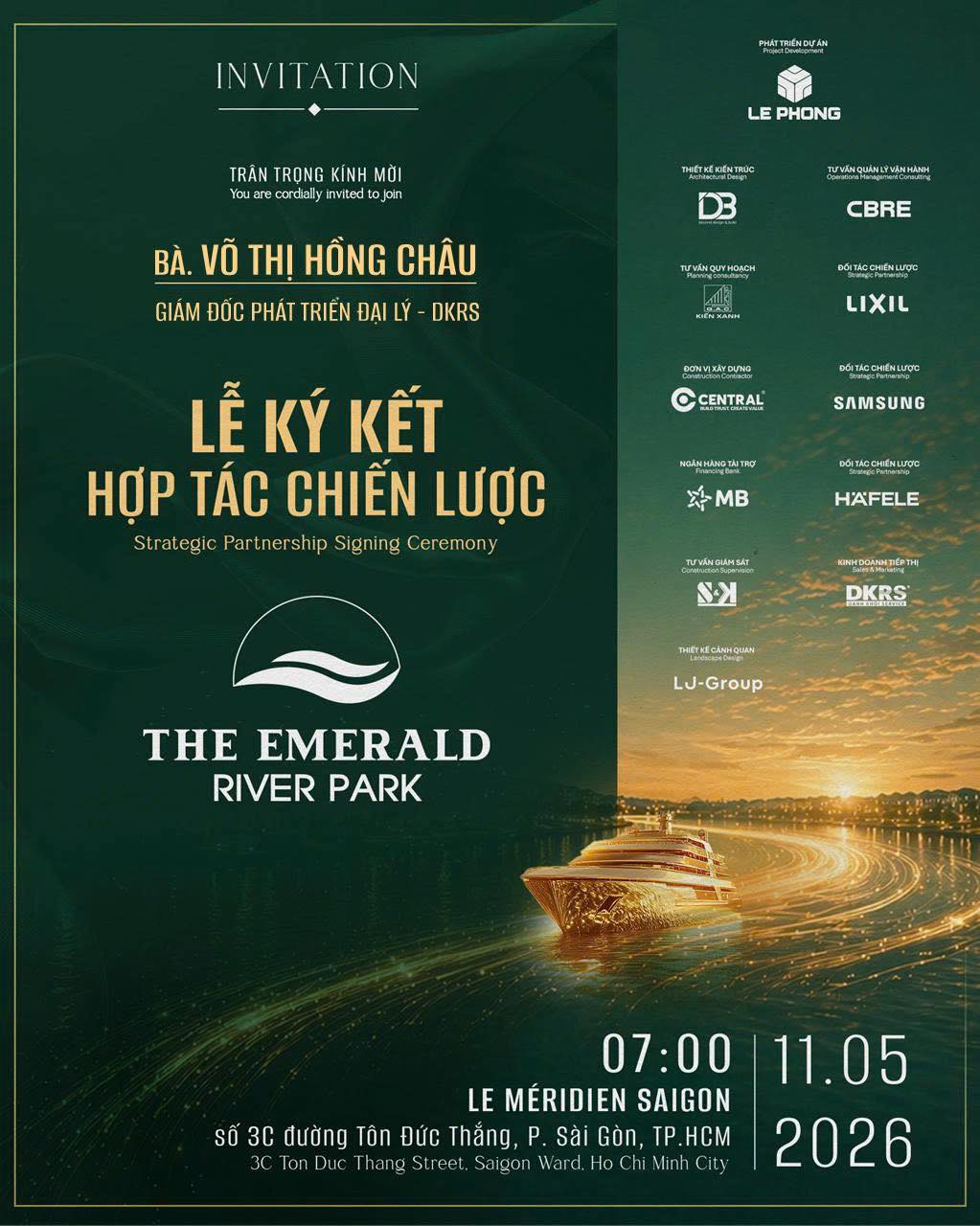 Lễ Ký Kết Hợp Tác Chiến Lược Dự Án The Emerald River Park