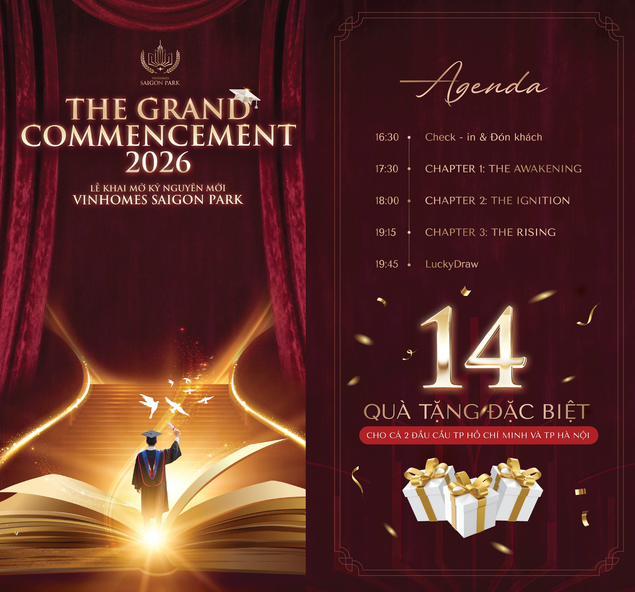 THE GRAND COMMENCEMENT 2026 - Lễ Khai Mở Kỷ Nguyên Mới Vinhomes Saigon Park